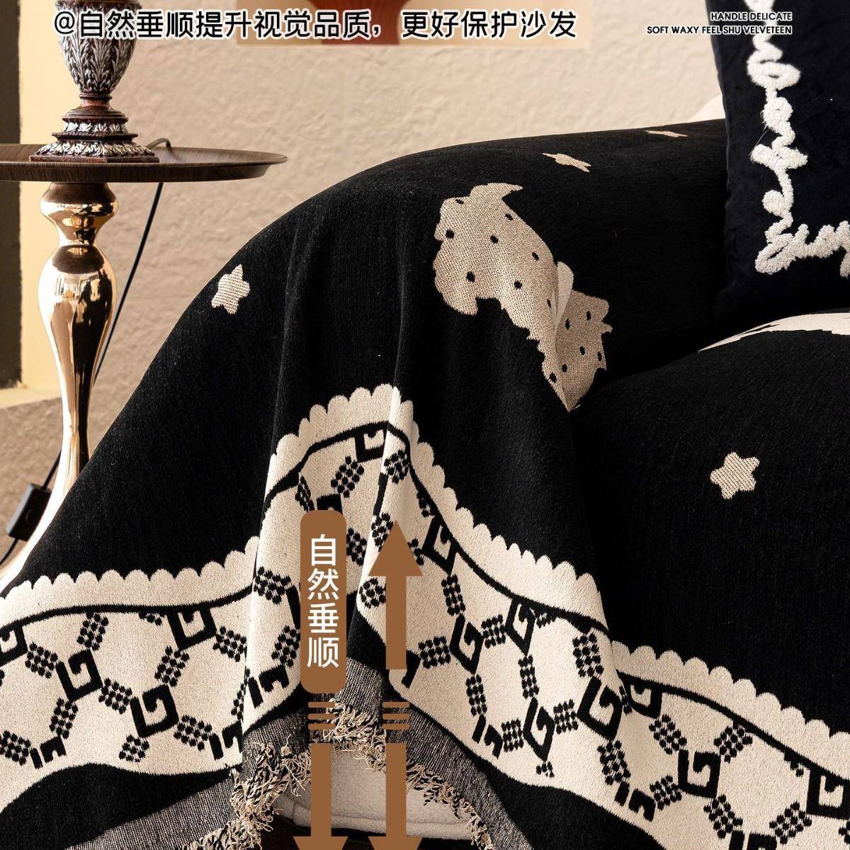 四季通用卡通发2026新款沙直排防滑沙发沙小狗啵啵坐垫子防猫抓发