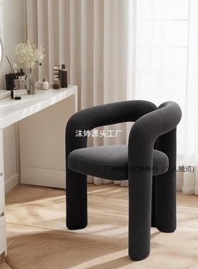 卧202简5新款化妆37248凳轻奢感主室靠背梳妆台极颜高值奶油风