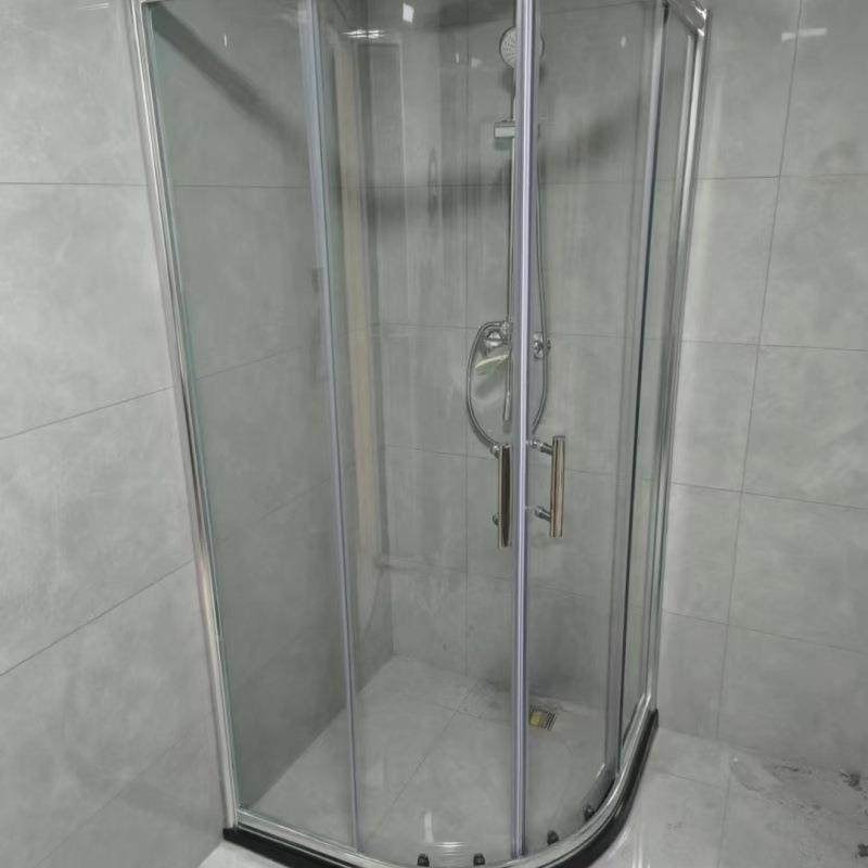 扇弧隔形淋整浴房体浴室玻璃干湿分离断389淋房铝材双浴移门一体