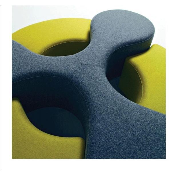 新品布艺沙发个性约商场等候凳简代公共区现异分形子S-1060墩创意