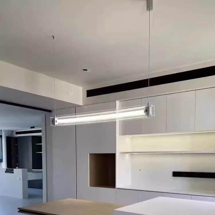 式极简餐一字长厅条玻璃吊灯设计师茶室服装意店吧台岛台扎569马,家装灯饰光源,智能吊灯,淘宝优惠券,粉丝福利购,淘宝优惠卷