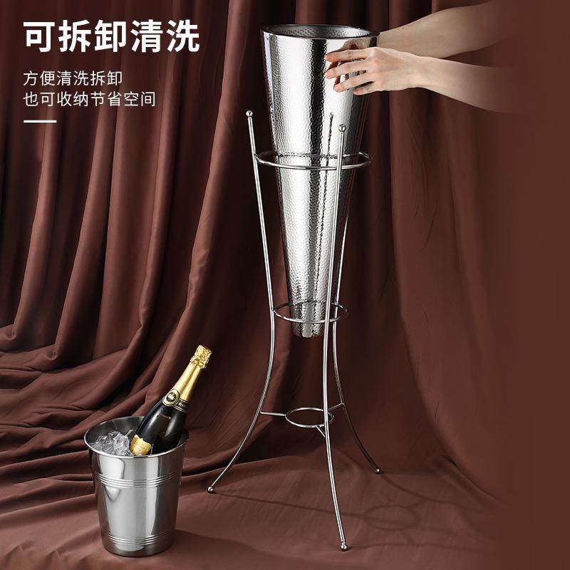 不锈支钢双层香槟桶酒冰镇啤红酒创意冰BTZJ桶酒KTV商用吧展示冰