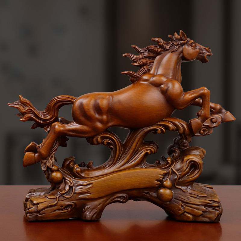 中式马摆件工艺品家居客厅电视酒柜博古架办公室桌装饰品马到成功