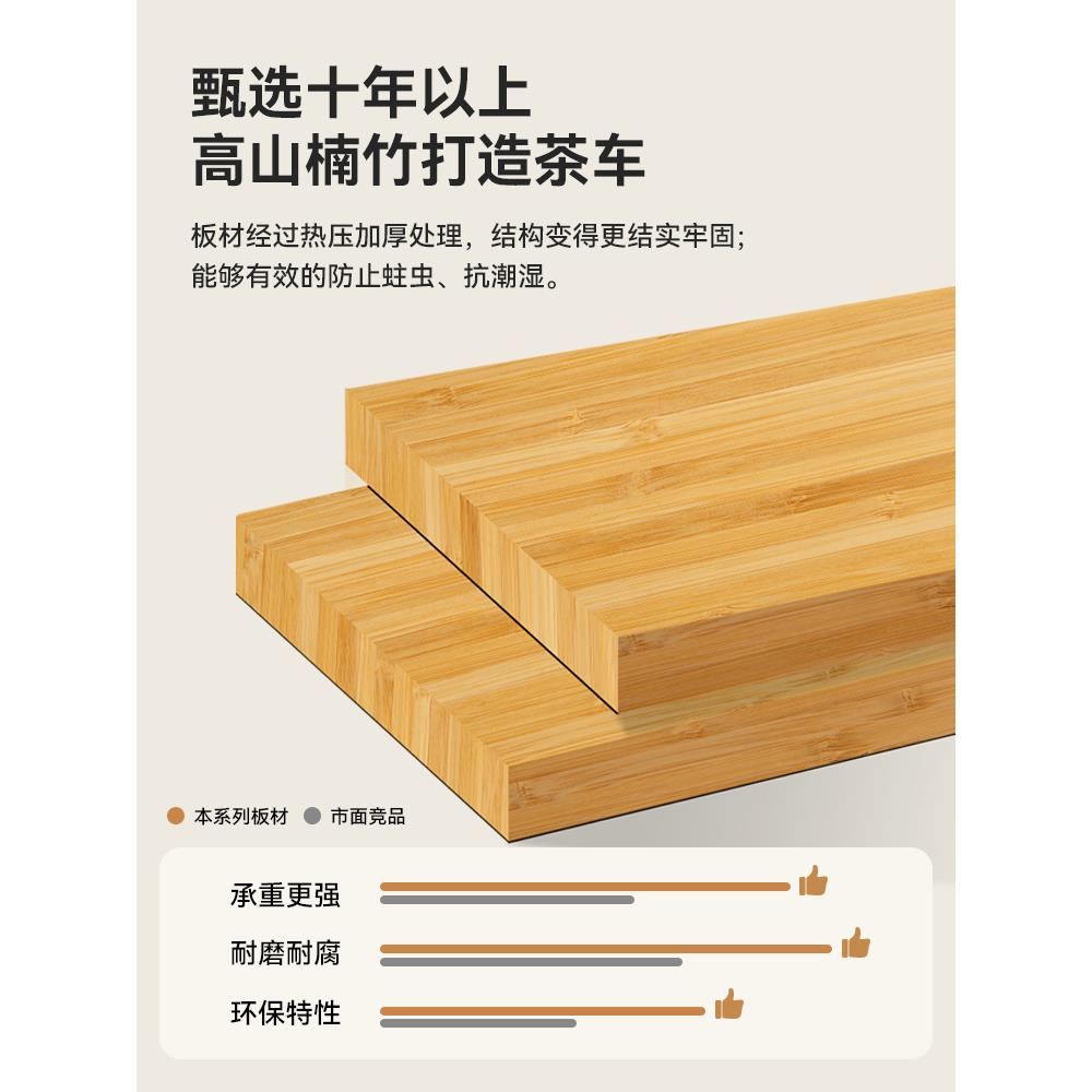 ?移动茶几桌小茶台烧水壶一体家ZCD茶用水柜实木茶泡煮茶桌子茶车