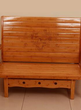 竹床简易折叠床沙人发两用单家双人多功能用办公室午休户NWU小经