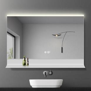 智能浴室镜l带ed发光酒店民宿洗漱台化妆生镜镜壁挂置物架506卫间