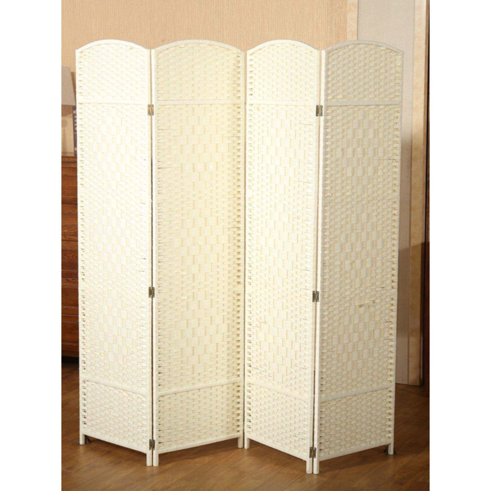 中式屏风移动实木现代网厅红房客间简易隔断园玄关卧室折叠田编制