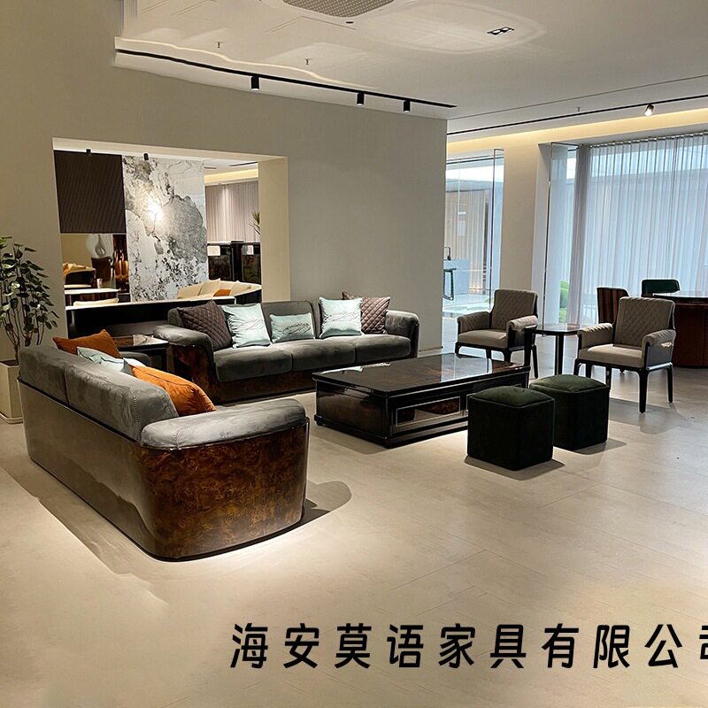 威登家具意式轻奢沙发组合意大利后现代布艺沙发大户型别墅家具