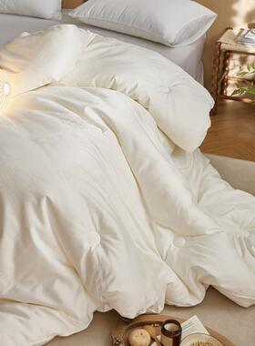 A类母婴级棉贡纤缎50%大豆维被加厚保RZI-全棉暖冬被纯棉春子秋被