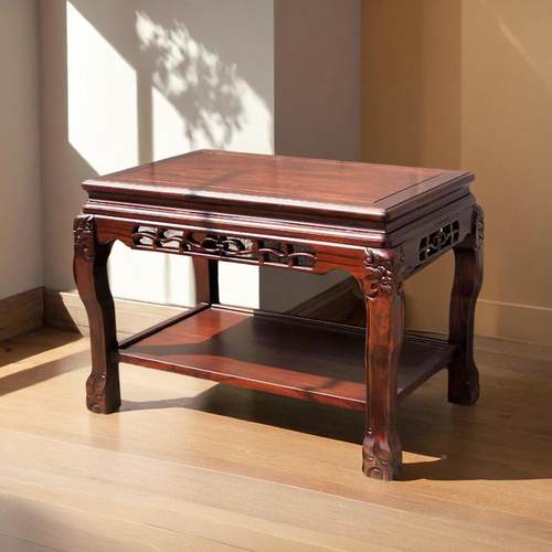 式奇石底座实木几长方形木质鱼正缸花置物架客02-1厅室内承重盆中