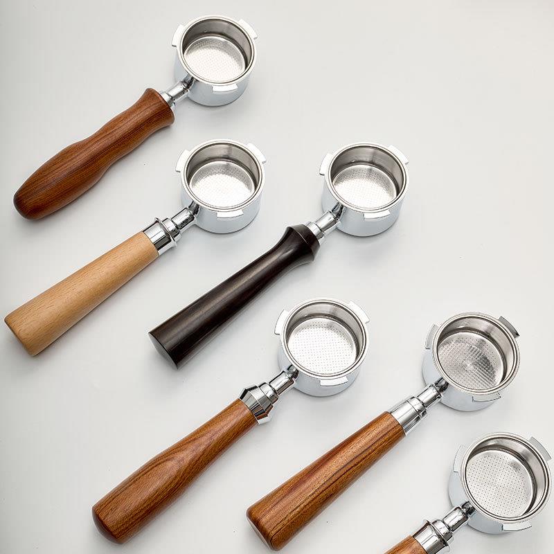 5漏1mm德龙德龙51mm咖啡机手柄改装实把手配件啡斗咖304不锈钢木