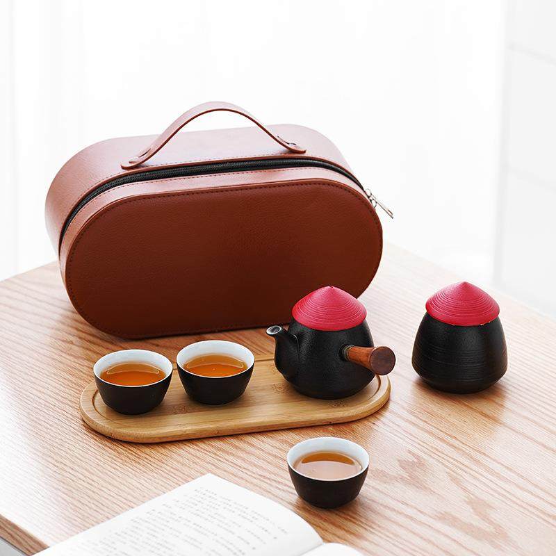 旅行茶侠客-旅具三套装侠客端快客杯茶具便携户外茶泡杯一壶杯午
