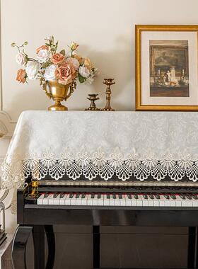 S布〃欧式钢防琴钢琴罩园田风钢琴盖巾防尘罩AAI蕾丝艺防尘盖布法