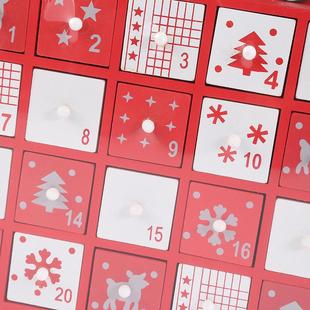 272创意桌圣诞礼摆物麋鹿日历家居抽屉收纳片摆件装 饰卡diy面饰礼