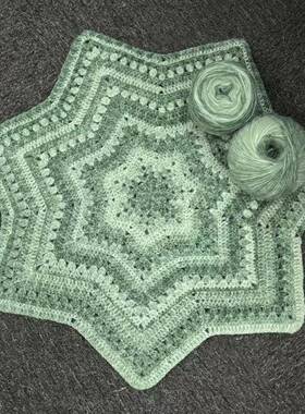 新品毛渐变七星毯线团手工编料织钩织玫瑰花束EVX毯y子di材包创意