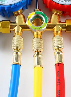 536333G空压力表加液双表阀R22用R34冷媒调表加家汽车空调加1氟