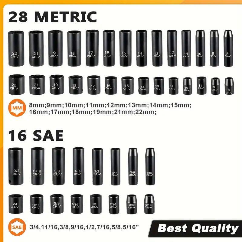 50件套3/8套筒组套汽车修理工具套装通用汽修工具全套