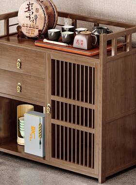 中式RYL茶储柜置物架茶叶架茶茶桌边柜中式办公室物柜落地收纳实