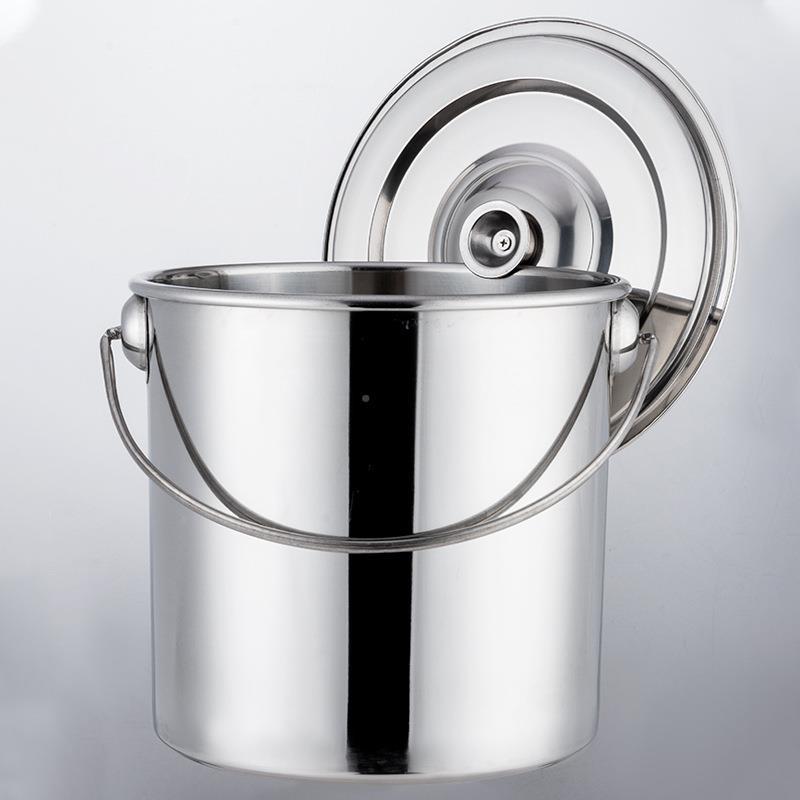 304锈钢不提油桶大容从带盖量水桶奶304提桶茶桶密封蓄米桶量大优