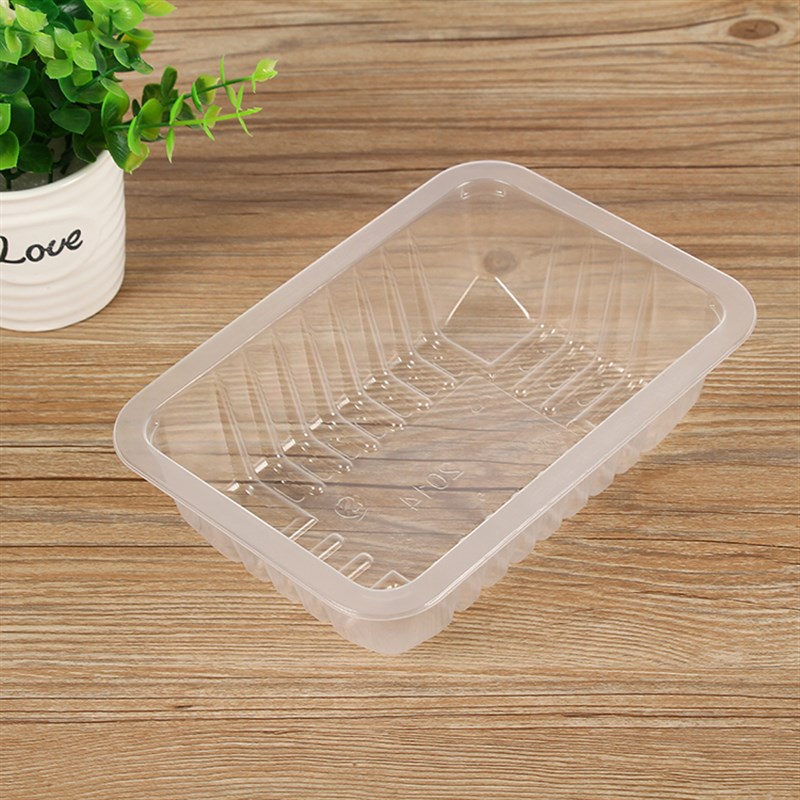 LYD2014黑色塑料盒打包烤肉一次性包G装塑封盒卤味外卖 PP锁鲜餐