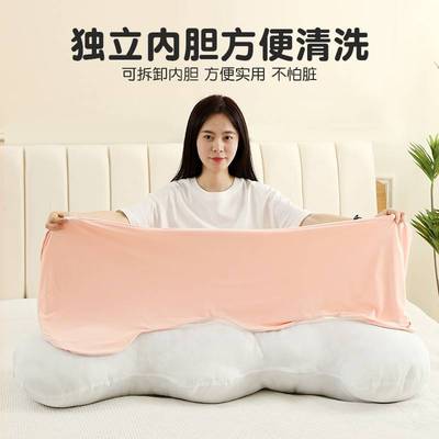 纯棉长条抱枕女生睡觉靠枕云朵床上侧睡夹腿靠枕客厅沙发枕头夏季