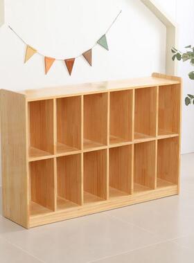 幼儿落园书包柜26261实榫卯结构早教纳儿童12格地摆放收书包架置