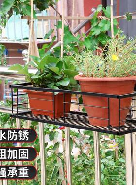 挂篮挂花盆阳台花架式挂悬壁置物架盆铁艺吊兰绿萝花架子QNA阳台