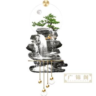 迎7-16高山客松玄关装水饰画轻奢立体档ED壁灯高山流入户走廊高L