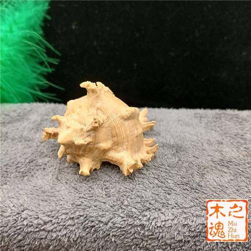 小叶黄杨家BXP木雕刻车居装品饰海螺汽小摆件随身手把件送礼创意