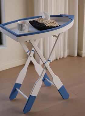 地中海风格创装饰船桌厅客茶ADI书几边几意电话桌报桌儿童房装饰