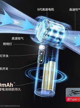 型体机汽小车一车NAX载图腾手超强吹吸爱车用无线两用吸持尘器大