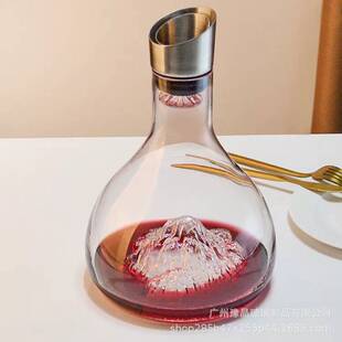 靖宇瀑布式快速水晶玻璃水滴醒酒器 红酒过滤家用创意分酒器酒壶