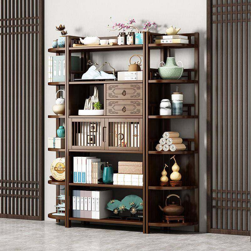f书t楠竹202304.1中式实木博落地多层古书架复古客厅简约室展示柜,美容美体仪器,其它面部美容工具配件,淘宝优惠券,粉丝福利购,淘宝优惠卷