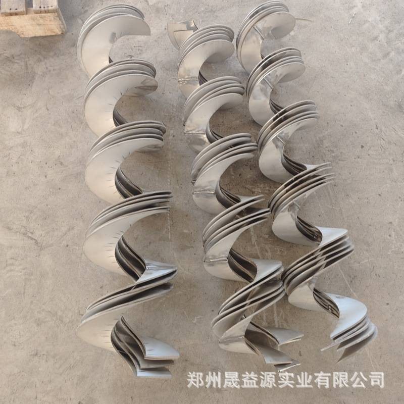 提升蛟龙配件焊接锰钢螺旋绞龙叶片输送耐磨连续叶片搅拌机不锈钢