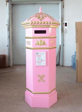 铁ys008伦风复古艺邮筒信报箱模英型家软软装居饰摄影道具储物柜