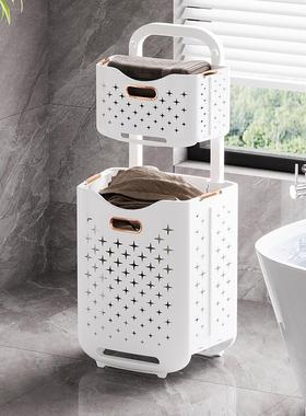 手提脏收衣篓放脏服纳筐桶洗衣家FXW用壁挂可折叠洗澡衣卫生间浴