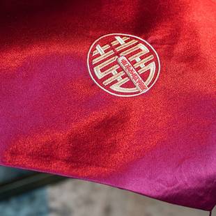 茶几桌布用婚礼电视柜喜字盖巾婚房装饰中式桌旗餐桌订婚结婚红HB