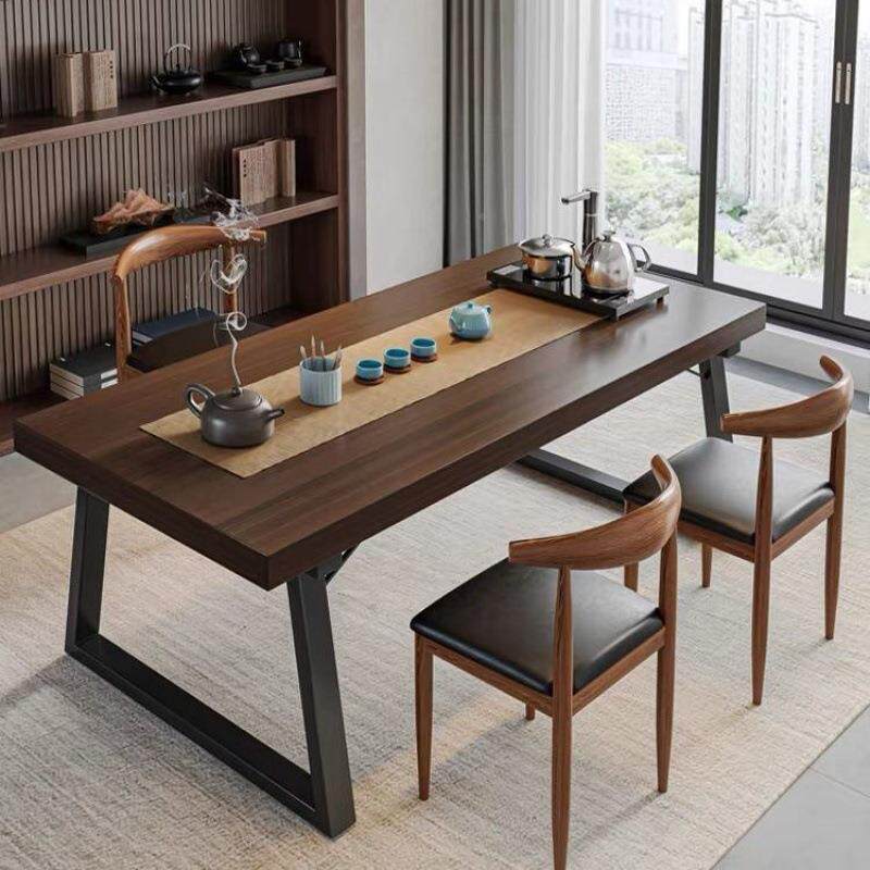 平面款茶桌茶椅合喝桌学写字习商谈办公大板泡茶桌茶几LGW组桌