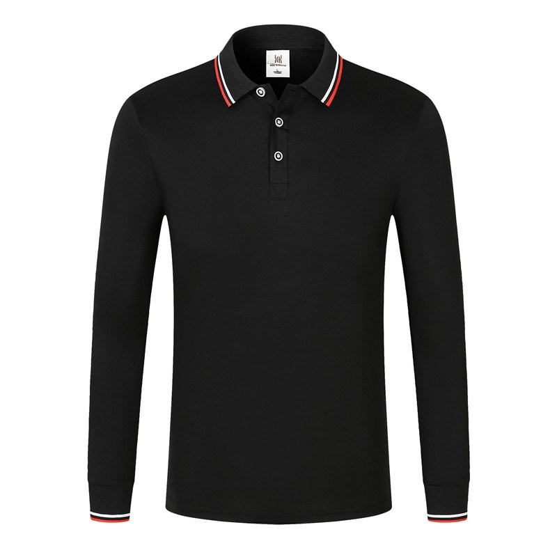 工作服定制t恤长袖加厚polo衫秋季黑色女厂服汽修超市广告文化衫