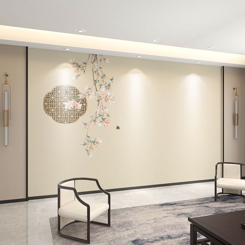 5d立体古典花鸟电视背景墙壁纸客厅装饰壁布卧室墙布壁画