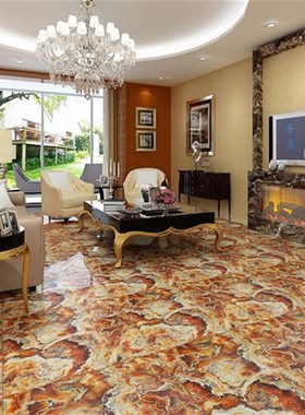 蓝色海洋瓷砖800x800全抛釉地板砖酒吧客厅背景墙仿大理石防滑地d