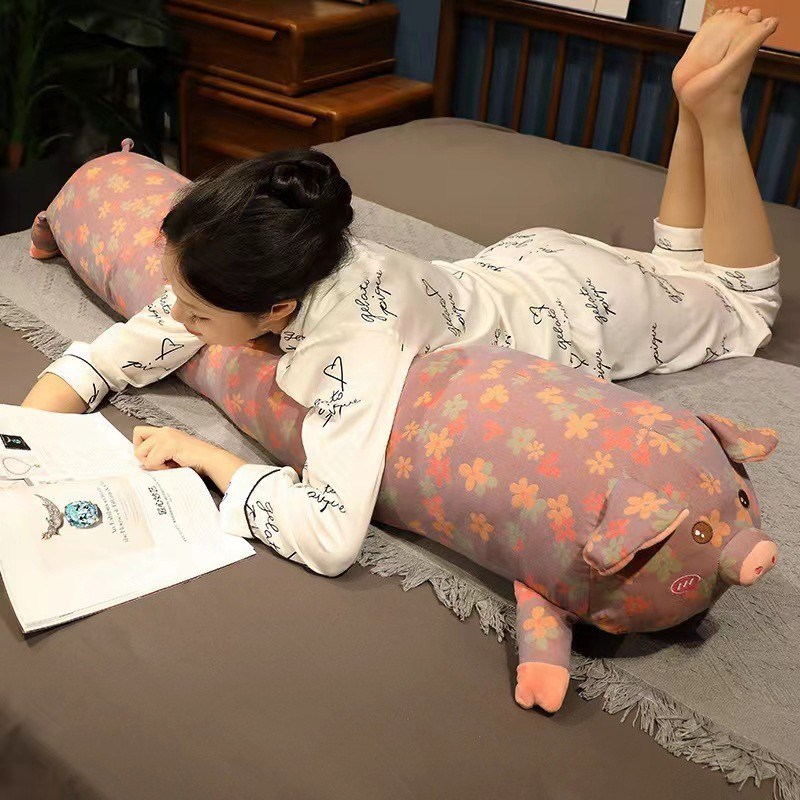 尼龙碎花趴趴猪长条抱枕新品孕妇侧睡夹腿护腰靠枕大号女生可拆洗