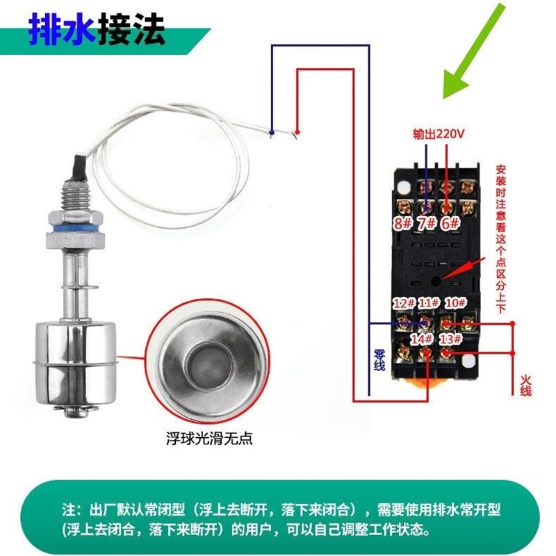 赫斯曼304单浮球液位开关水位控制多点干簧管液位传感器水油位计