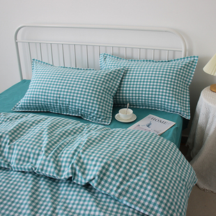 老粗布床单单件1米5床单纯棉加厚 麻布三件式床组不移位不起皱