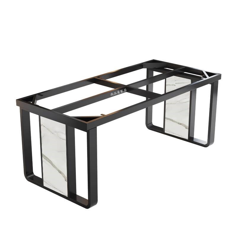 不锈钢桌腿桌脚支架长方形大理石岩板餐桌腿金属桌架办公大板底座