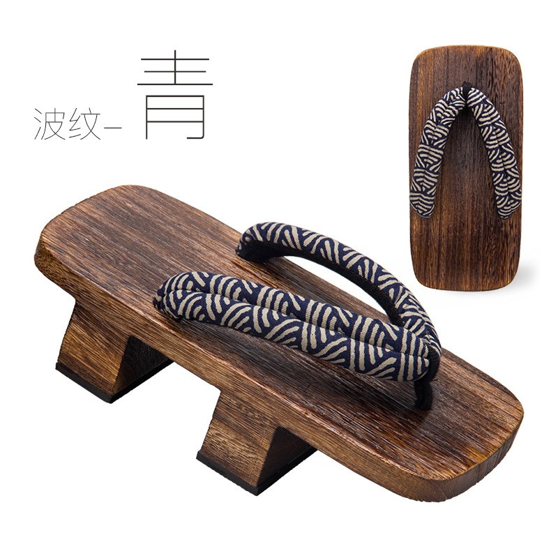 居家日式传统男士二齿和服木屐男宽板木拖鞋防滑木底夹脚人字拖