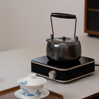 白泥壶烧水壶陶i壶电陶炉煮茶器小茶炉围炉煮茶蒸茶玻璃壶家用花