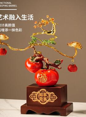 五福临葫UUQ芦摆件入户进门玄关装品轻奢门高档客厅高级感乔迁饰