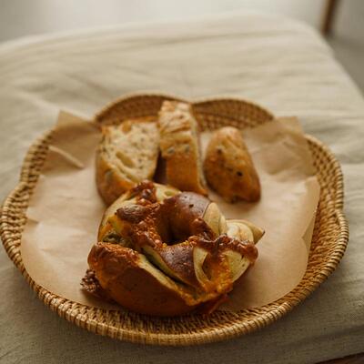 早RIE上好商店|手作越南手编织日式收纳盘果水篮面包篮收工纳盘