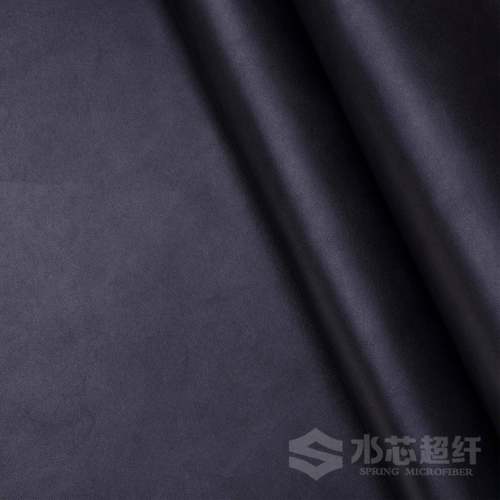 现革供胎货牛纹超纤皮面料仿真1HVB.4mm染应底水芯超纤皮料